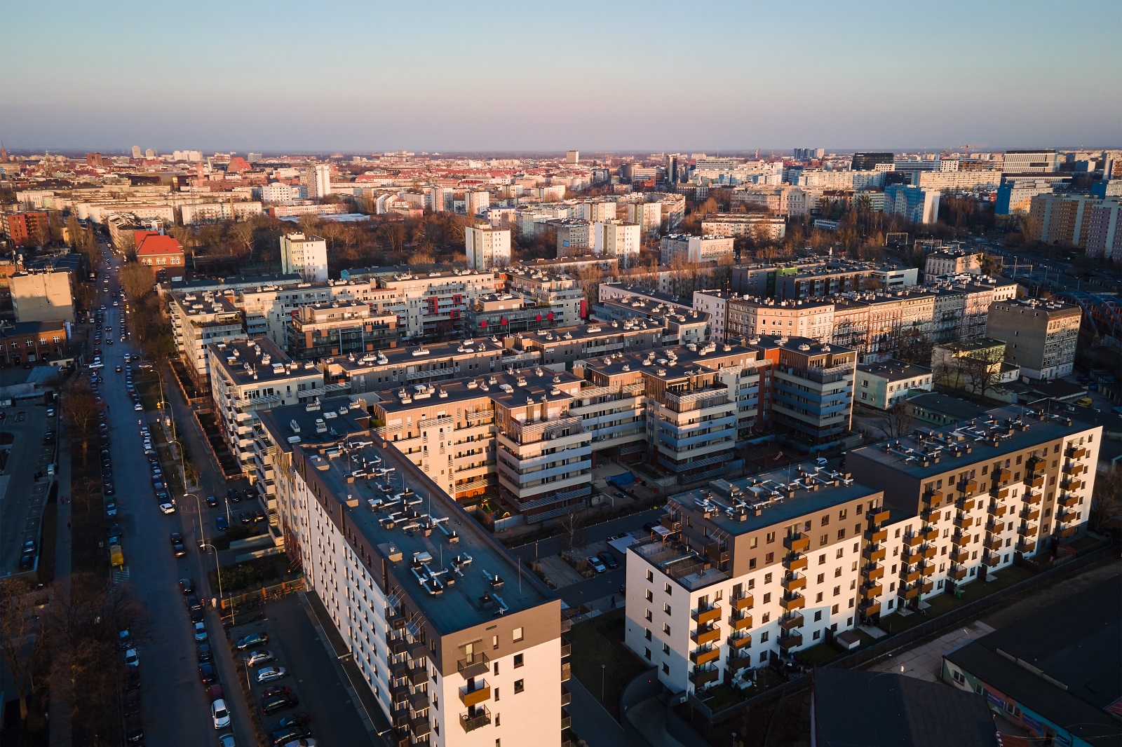 Widok z góry na blokowisko